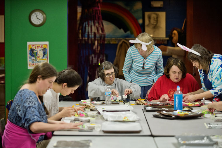 MDN photo of Artshop students making candy.
