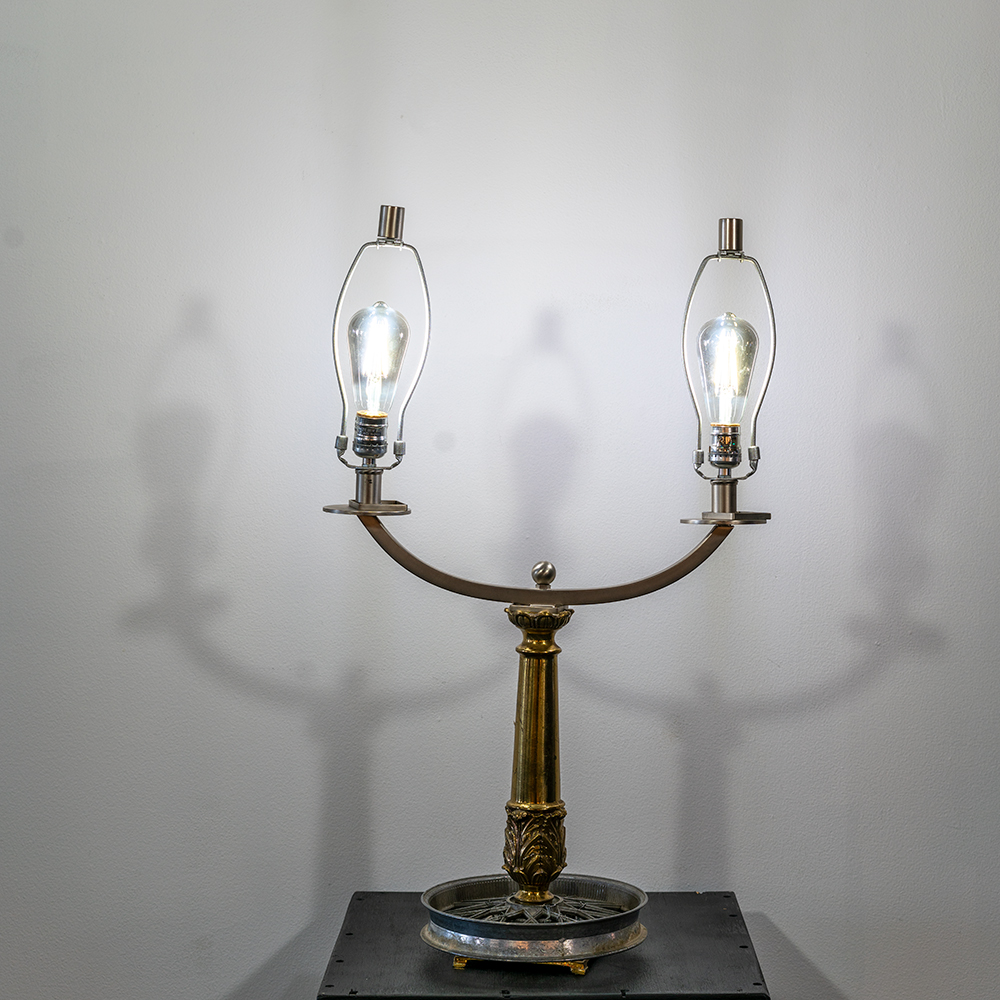 Steampunk Double Light (found objects mixed media), A. Speltz, $295