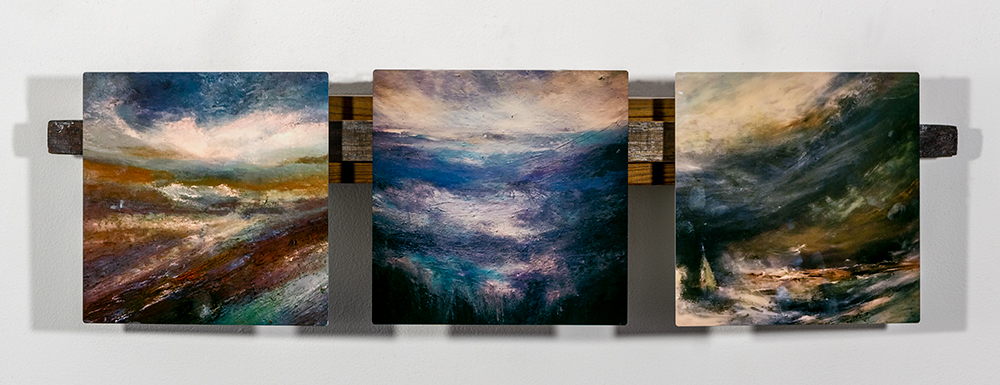 Wild Blue (triptych - acrylic on metal), C. Speltz, NFS
