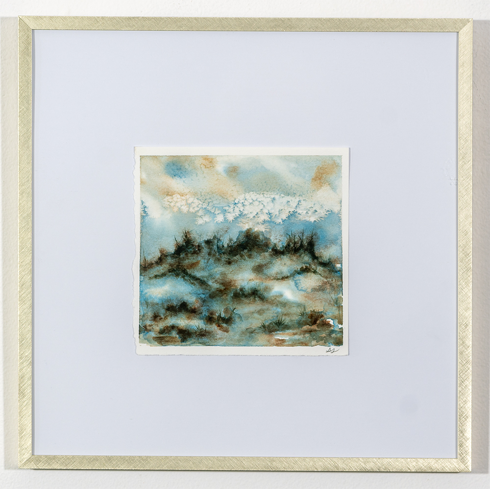 SARAH STEELE - 'Aloof' - Watercolor - 13 x 13 - $100
