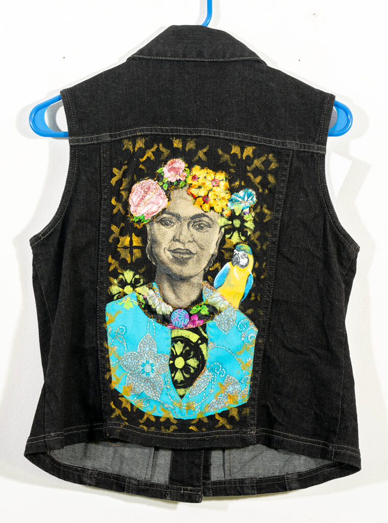ALLISE NOBLE - Frida - Salvaged Fabric, Paint - $110