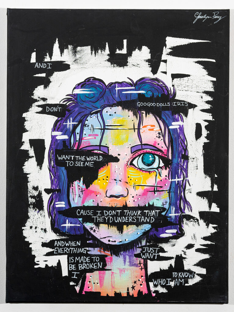 JOCELYN PEREZ - Iris - Acrylic, Paint Pen, Sharpie - 24 x 18 - $12,000