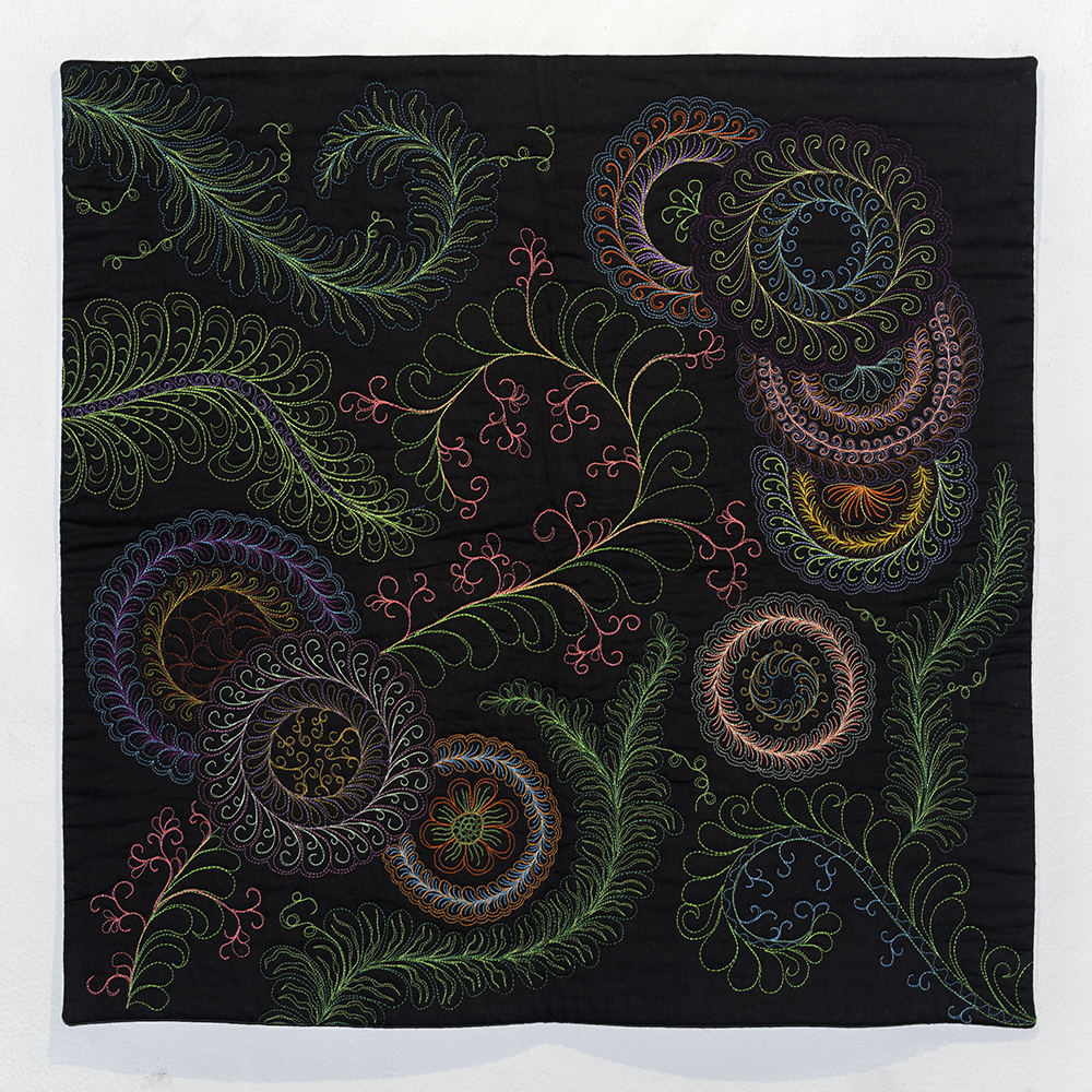 KATHY MALLORY	‘Neptune’s Garden’	Fabric, Thread	24 x 24 ½	NFS