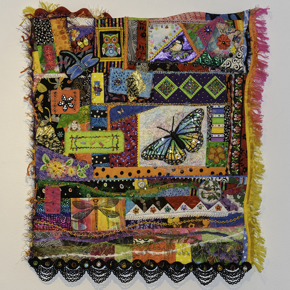 MISSY HALL	‘Beautifully Crazy’	Designed and Quilted	23 x 19	NFS