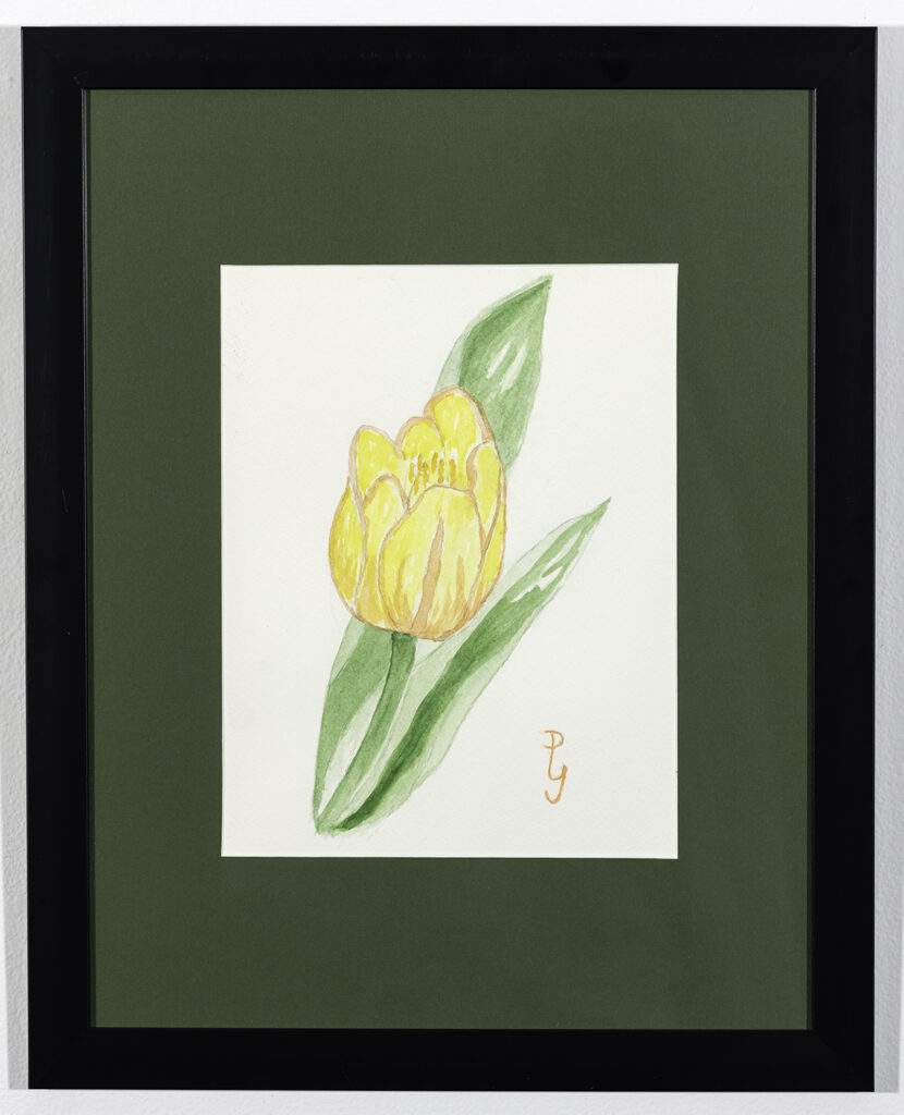 PAT YOCKEY - Tulip One - Watercolor - 19.75x15.75 - $125