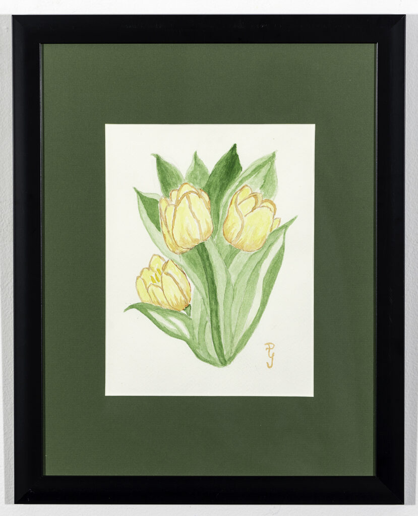 PAT YOCKEY - Tulips Three - Watercolor - 19.75x15.75 - $125