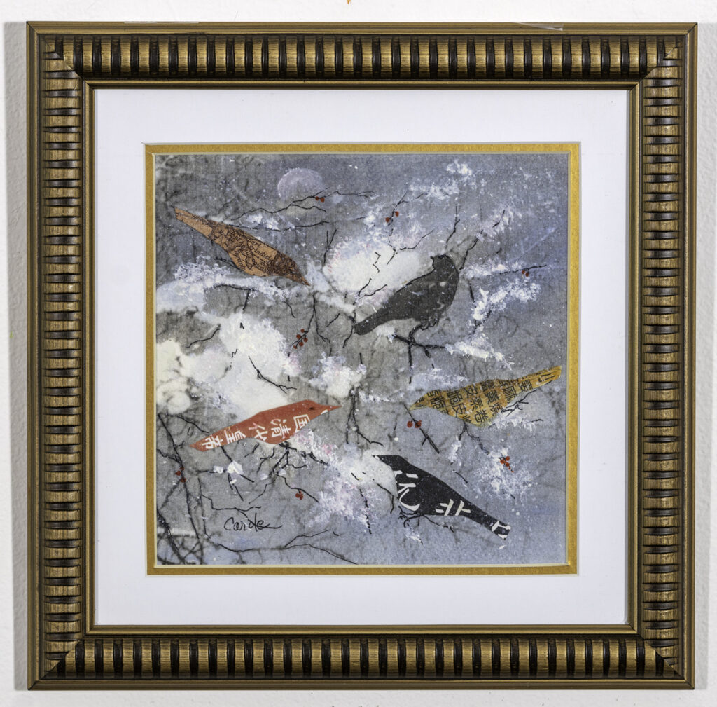 CAROLE HOWARD - COVID Birds - Collage - 12 x 12 - $150