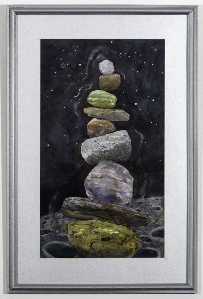 REBECCA HOUCK - Lunar Cairn - Watercolor - 28.75 x 19 - $600