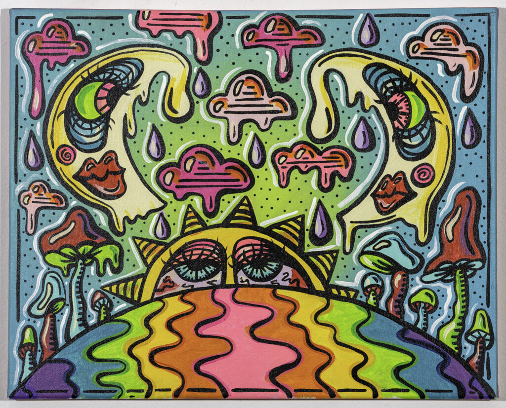 ALEXIS BEARINGER - Psychedelic Sunset - Acrylic - 16 x 20 - $450